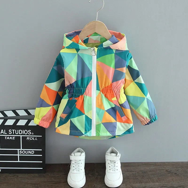 

Fashion Children's Windbreaker Girls Cotton Hooded Trench Outerwear Kids Clothing Spring Autumn Baby Girls Coats Jackets Casual
