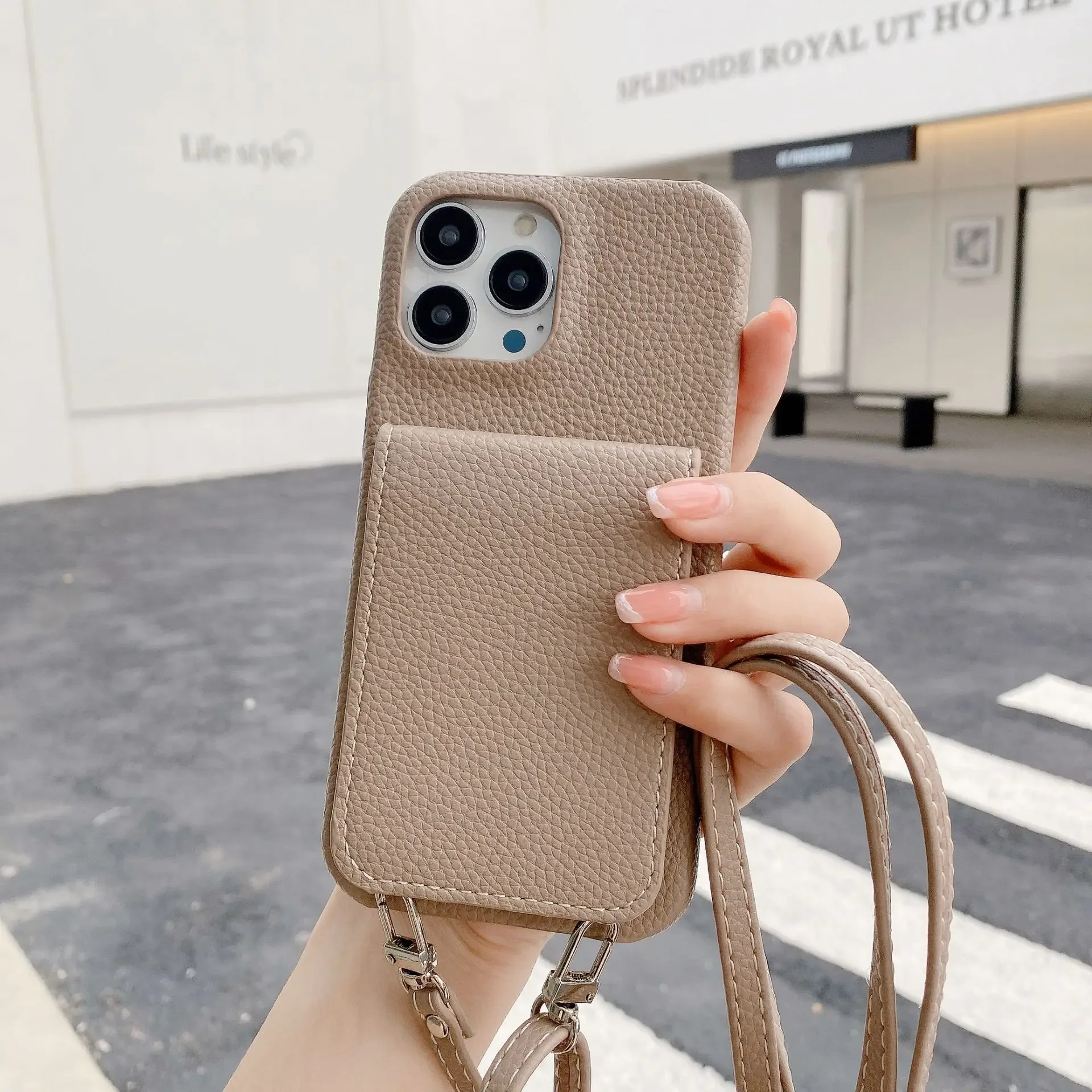 

Чехол-кошелек через плечо для телефона Iphone 16, 15, 14, 13, 12, 11 Pro Max Mini Xr Xs Max 7, 8 Plus, держатель слота для карт, кожаный чехол с ремешком