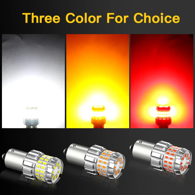 2pcs P21W BA15S LED Canbus 1156 BAY15D 1157 P21/5W LED Bulbs T20 7443 Car Lights 6500K White Red Brake Lights Reverse Lamp DRL
