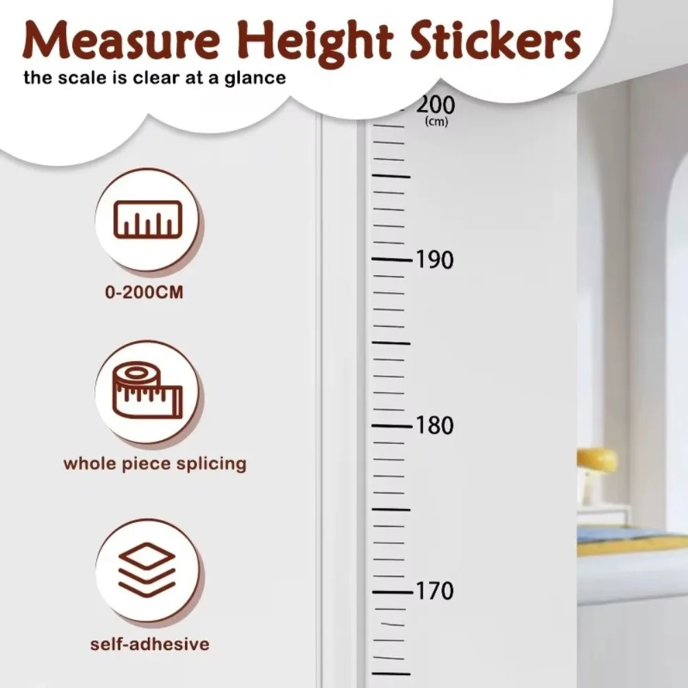 Waterproof Height Measurement Sticker Self-Adhesive Removable Height Measuring Wall Stickers Wall Height Measurement Card