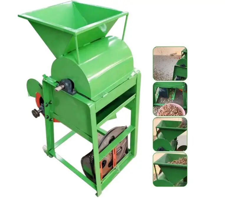 Small Big Capacity Chia Seed Nut Peanut Skin Sheller Machine Thresher Grain Crushing Cover Removing Equipment Service Equipment