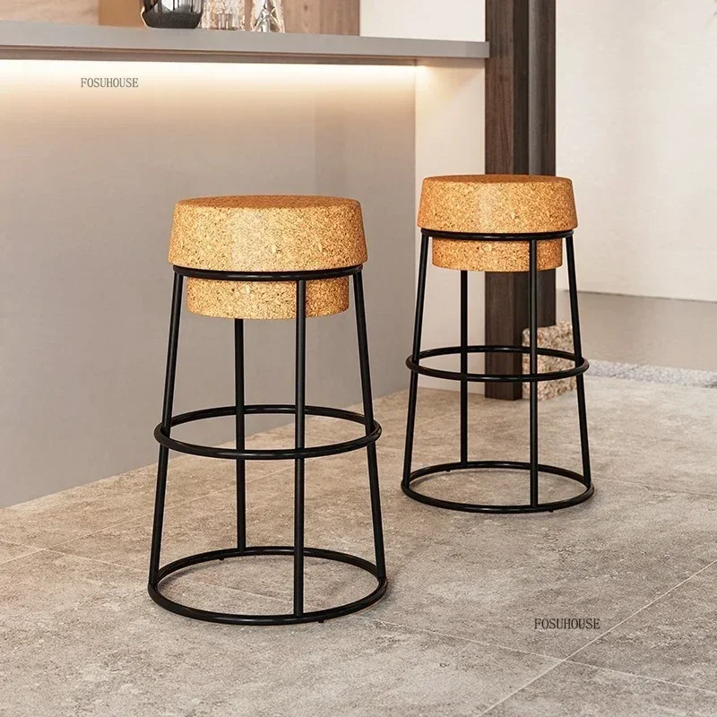 

Nordic Design Bar Stool Bar Furniture for Home Kitchen Counter Chair High Stools Postmodern Minimalist Bar Stool Chairs