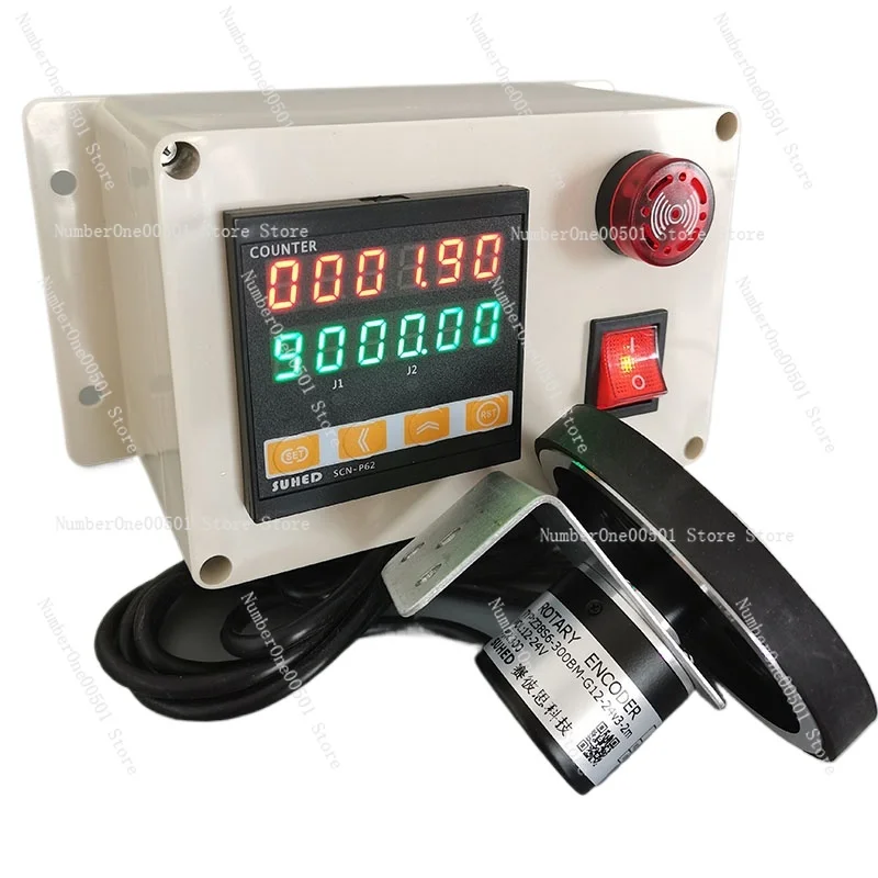 Meter counter high-precision roller type electronic induction length measuring alarm automatic meter counter