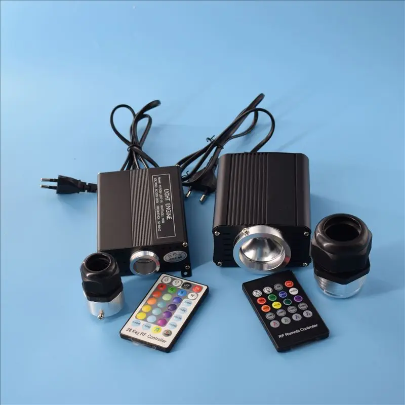 

LED Light Engine 110V~265V Input 16W 30W RGB LED Fiber Optic Light With 24Key RF Remote Control For Home Roof Starry Sky