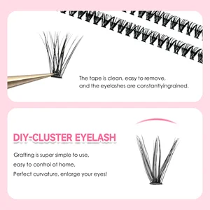 DIY LASHES EXTENSION KIT, CLUSTERS, BOND AND SEAL, MAKEUP TOOLS FOR COLLING, ACCESSORIES COLLAYS, 200 PCS 12 Main Sales Makeup Kit - №1