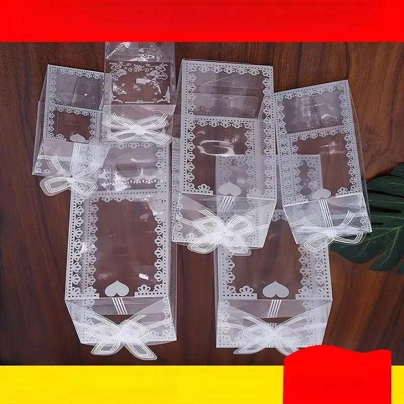 

Plastic Clear Packaging Box for Wedding Baby Shower Party Favor Present Chocolate Candy Cake Box