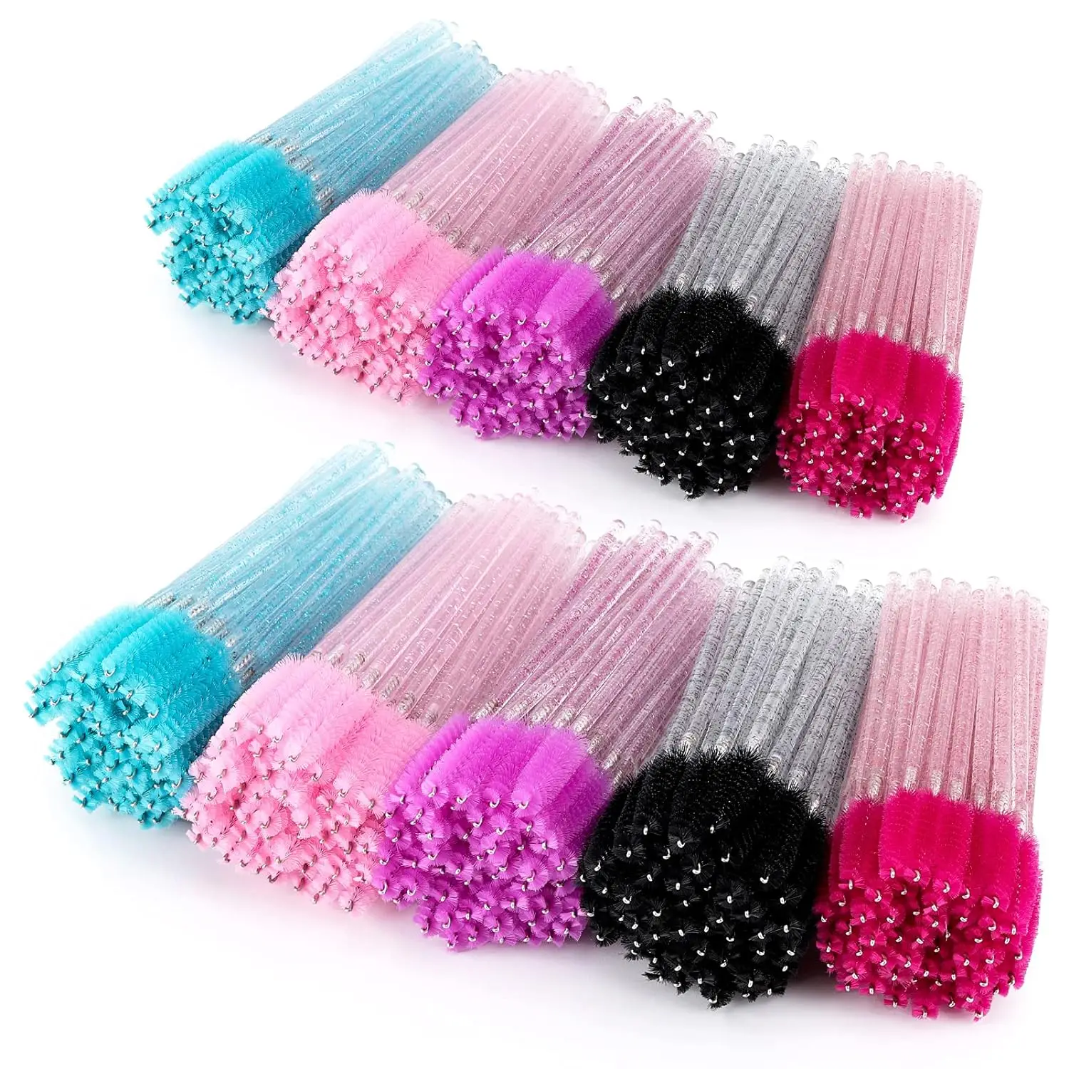 1000/2000 STUKS Wegwerp Wimper Spoolie Borstels – Mascara Wands voor Wenkbrauwen & Wimper Extensions Kleurrijke Groothandel Beauty Tools