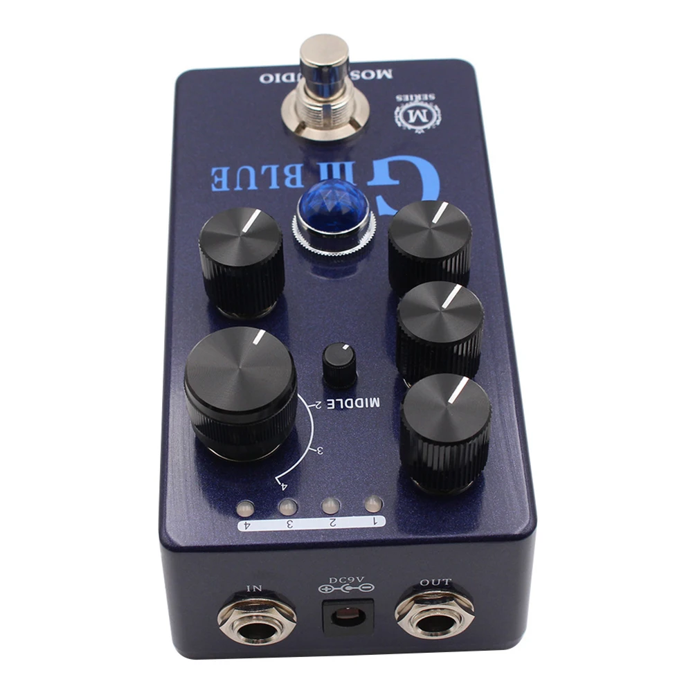 

Guitar Distortion Pedal Electric Guitar Effects Pedal Adjustable Aggression Settings Bass EQ Control Dynamic High-gain Tones