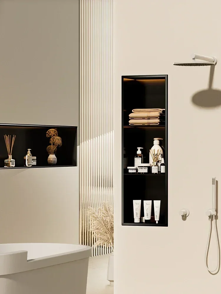 

Niche baffle bathroom metal cabinet bathroom rack finished toilet embedded선반 shelf bathroom accessories repisas pared