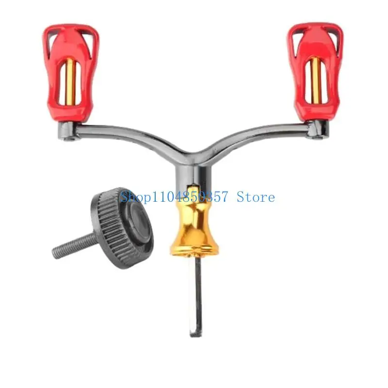 652F Fishing Reel Handle Rocker Arm Grip Fishing Wheel Grip Spinning Wheel Fish Wheel Double Shake Handle Fishing Accessory