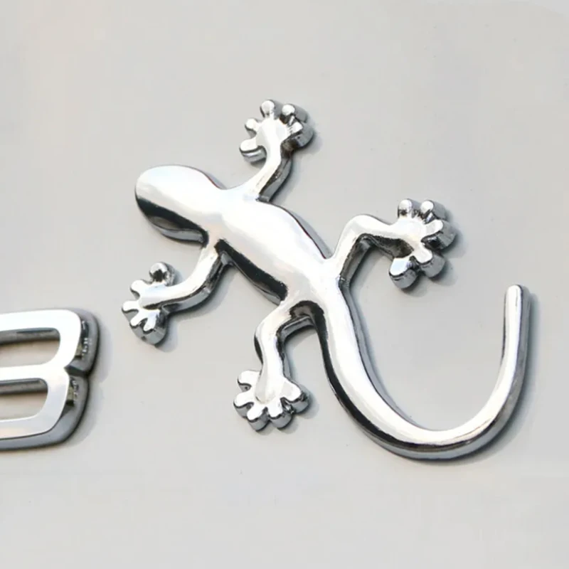 Etiqueta engomada creativa del coche del Gecko del lagarto, insignia del emblema del Metal 3D, calcomanías de estilo de la motocicleta del coche,