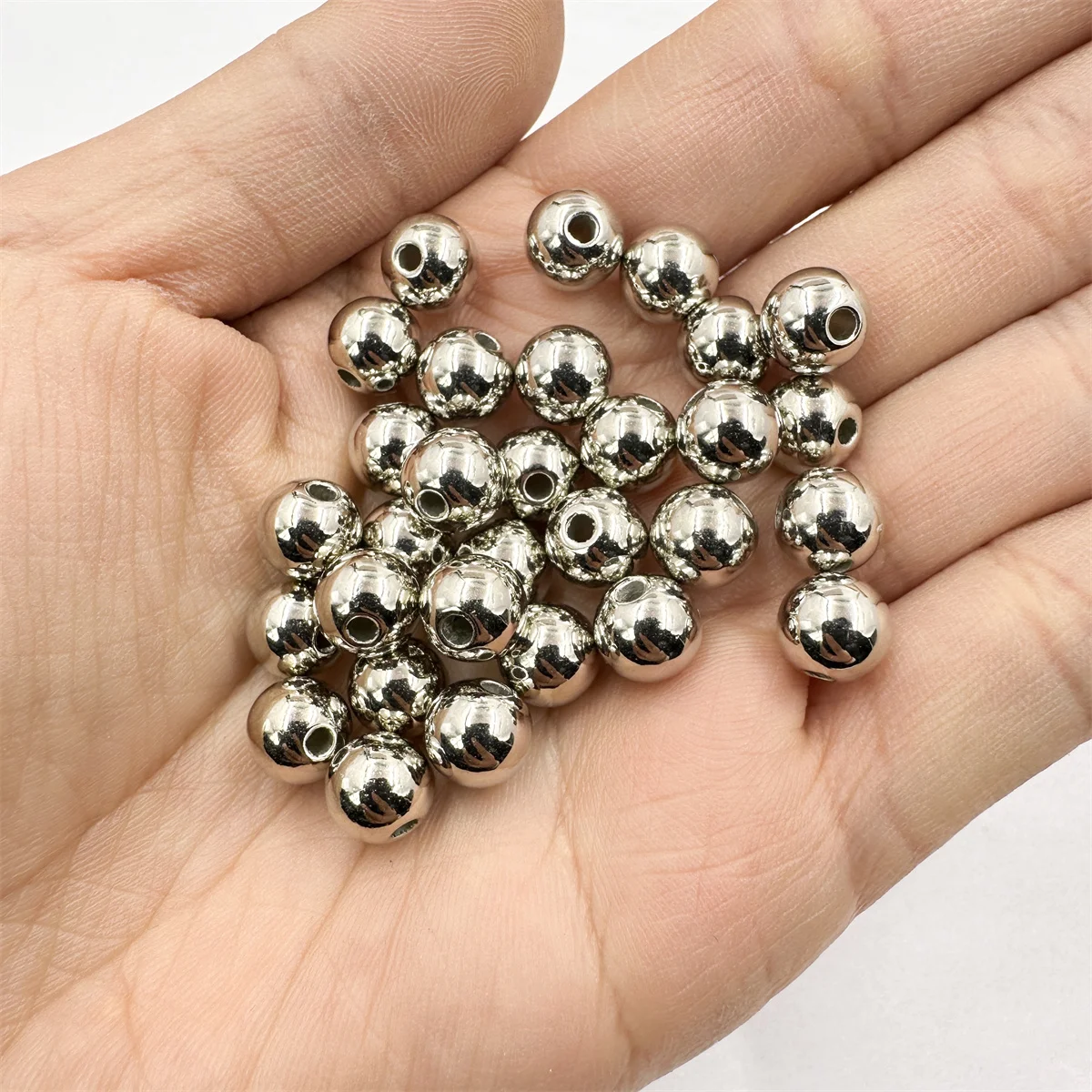 4/6/8/10mm 40-300pcs Acrylic Loose Beads DIY Jewelry Making Handmade Accessories