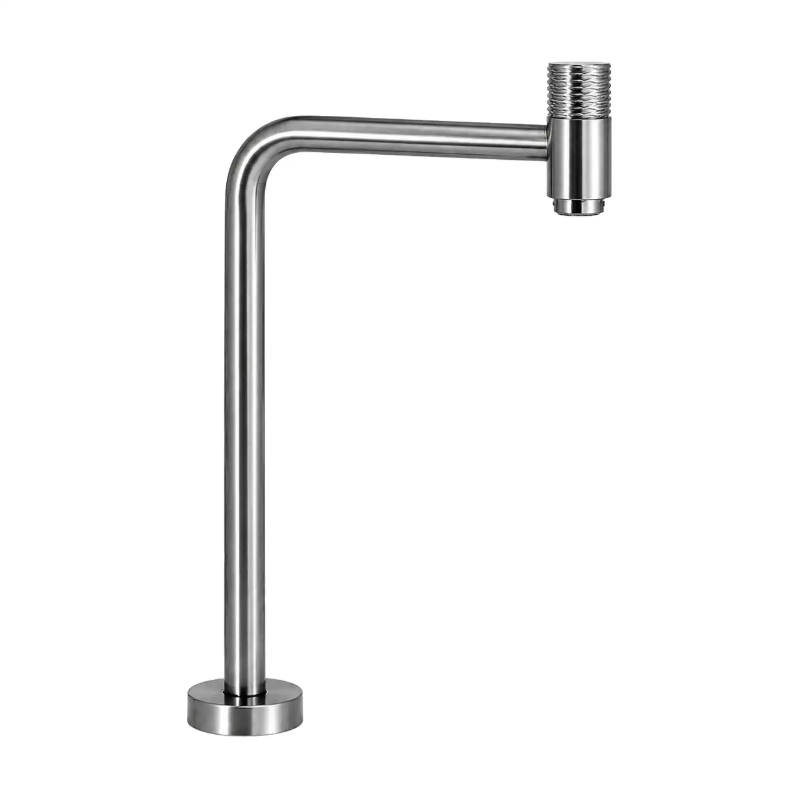 Cold Water Only Faucet Splash-Reducing 304 Stainless Steel Cold-Water Faucet Tall Angular Gooseneck Tap Aerated Long-Lasting