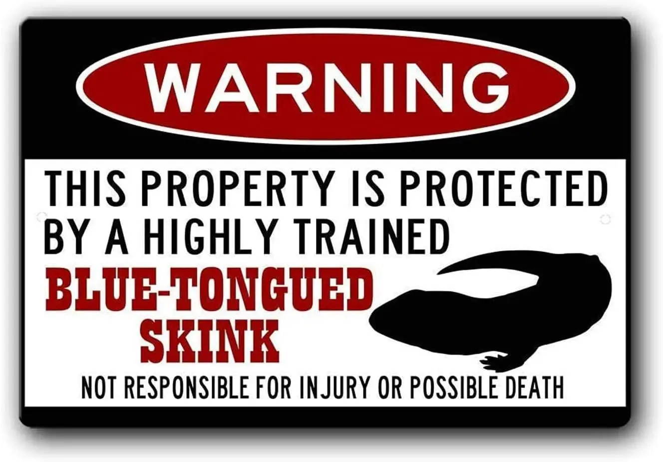 Metal Sign Signs Aluminum Metal Blue-Tongued Skink Sign,Funny Metal Signs,Blue Tongue Skink Accessories,Lizardes-aluminum