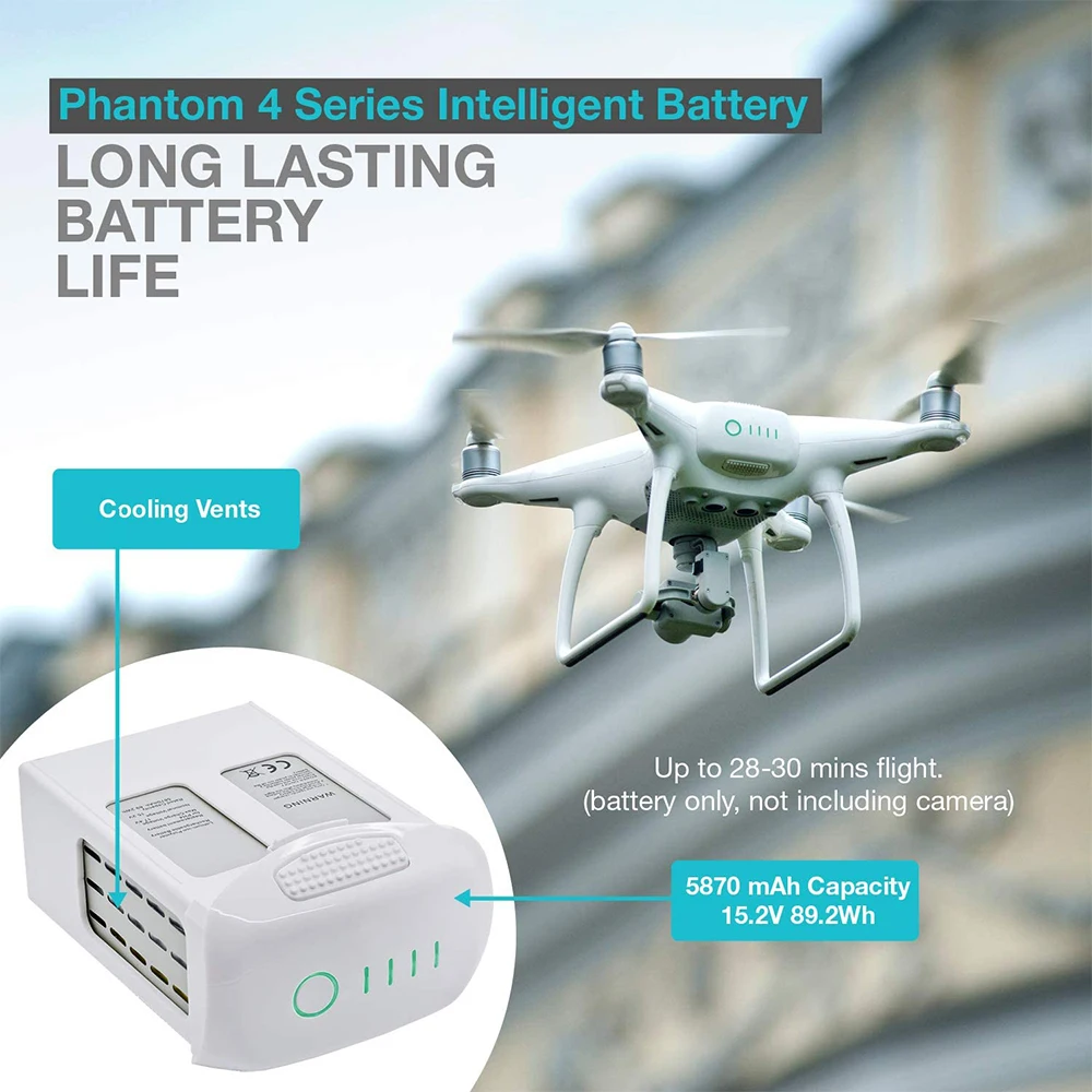 

15.2V 5870mAh Lipo Intelligent Flight Battery for DJI Phantom 4 & 4 Pro Drones