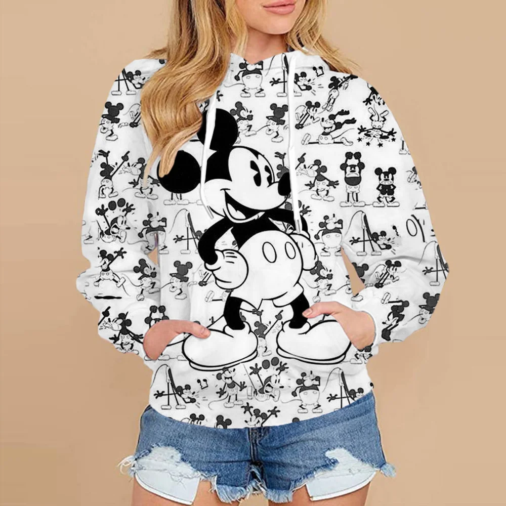 Disney Mickey Minnie Mouse Hoodies Sweatshirts Men Women Fashion Casual Cool Pullover Boys Girls Harajuku Street Hoodies