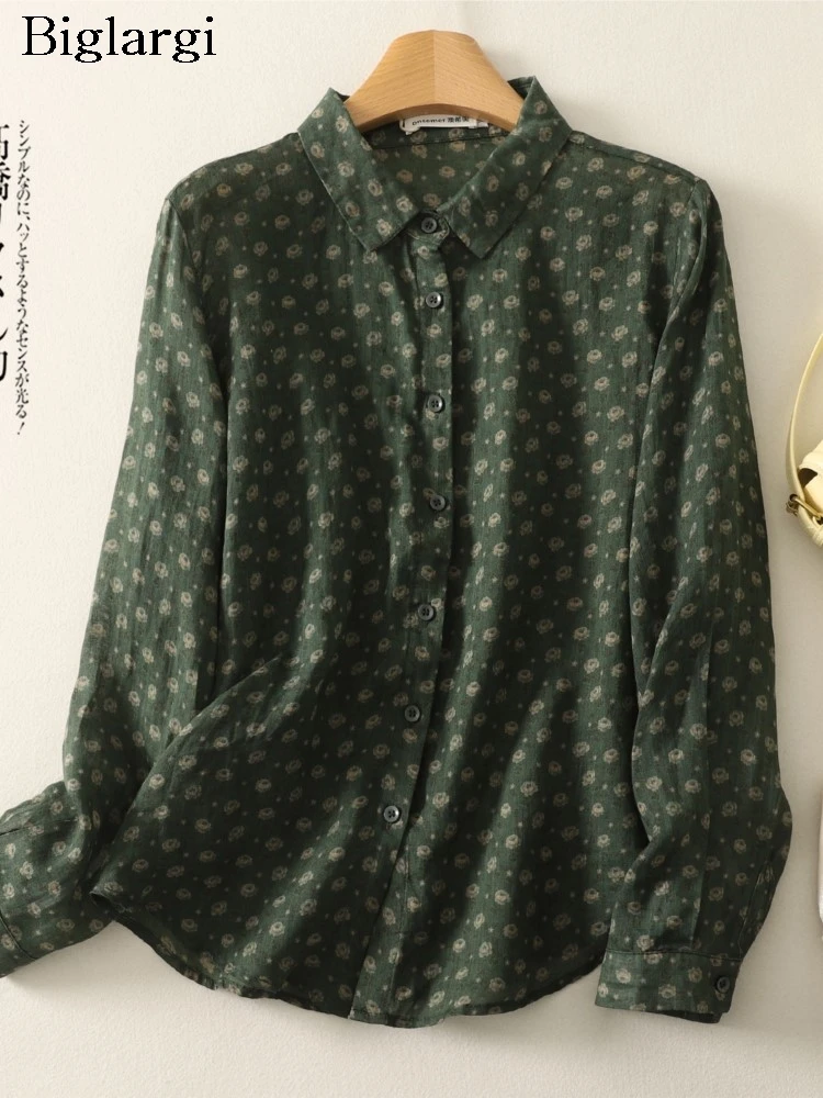 

Oversized Spring Summer Shirts Women Flower Floral Print Fashion Ladies Blouses Casual Loose Woman Shirt Coat