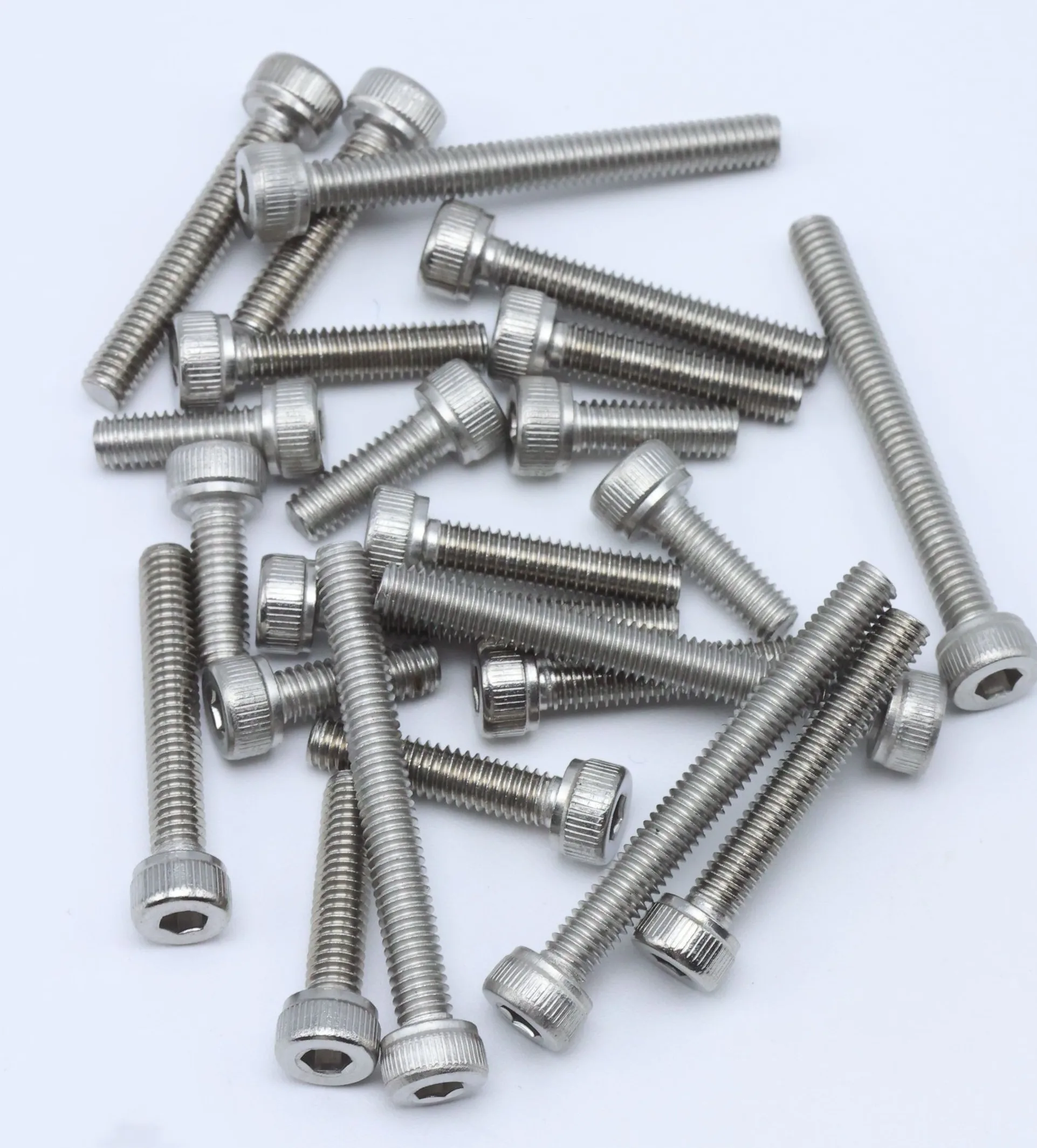 100PCS M2 Stainless Steel Cylinder Head Hex Socket Screw Cup Head Bolt M2*2/3/4/5/6/8/20/25mm