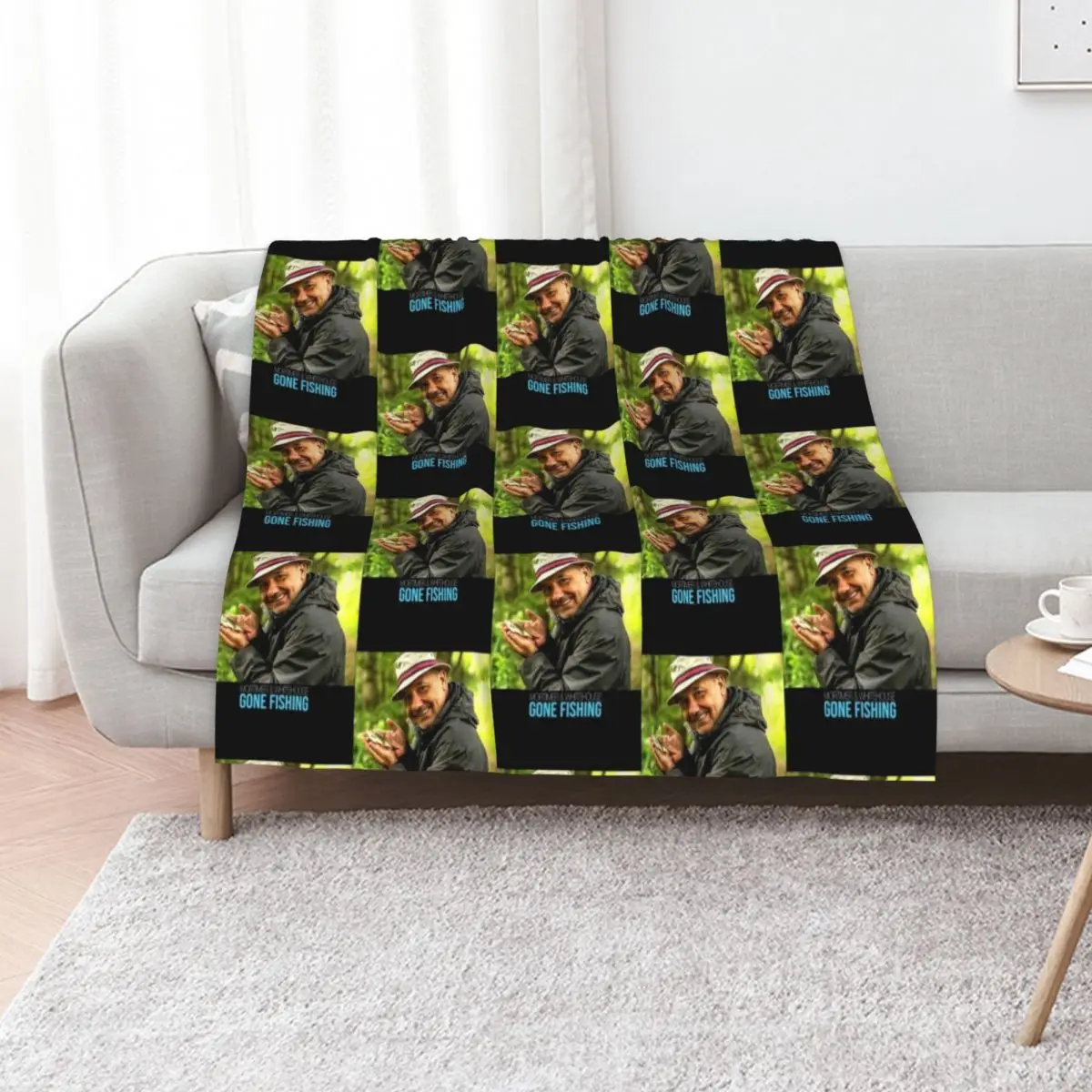 Bob Mortimer Parti à la pêche classique Throw Blanket funny gift Multi-Purpose Cute Plaid Fashion Sofas Soft Plaid Blankets