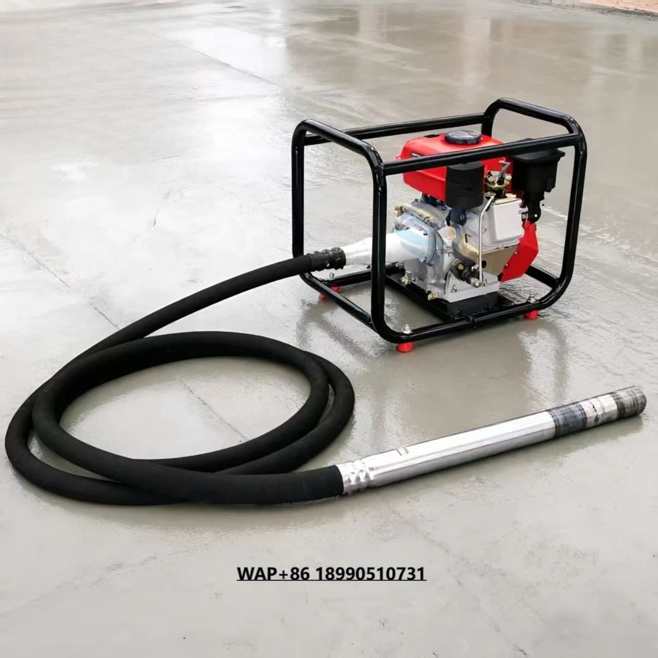 High Frequency Concrete Vibrator Portable Cement Vibrator With 6m Mixer Rod