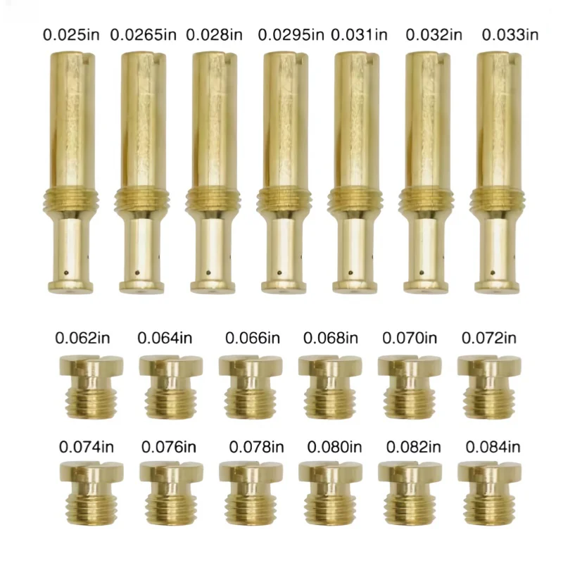 

Carburetor Jets Kit (19-Piece) Main Jets 0.062in-0.084in (12pcs) + Pilot Jets 0.025in-0.033in (7pcs) for Motorcycle/ATV/Car