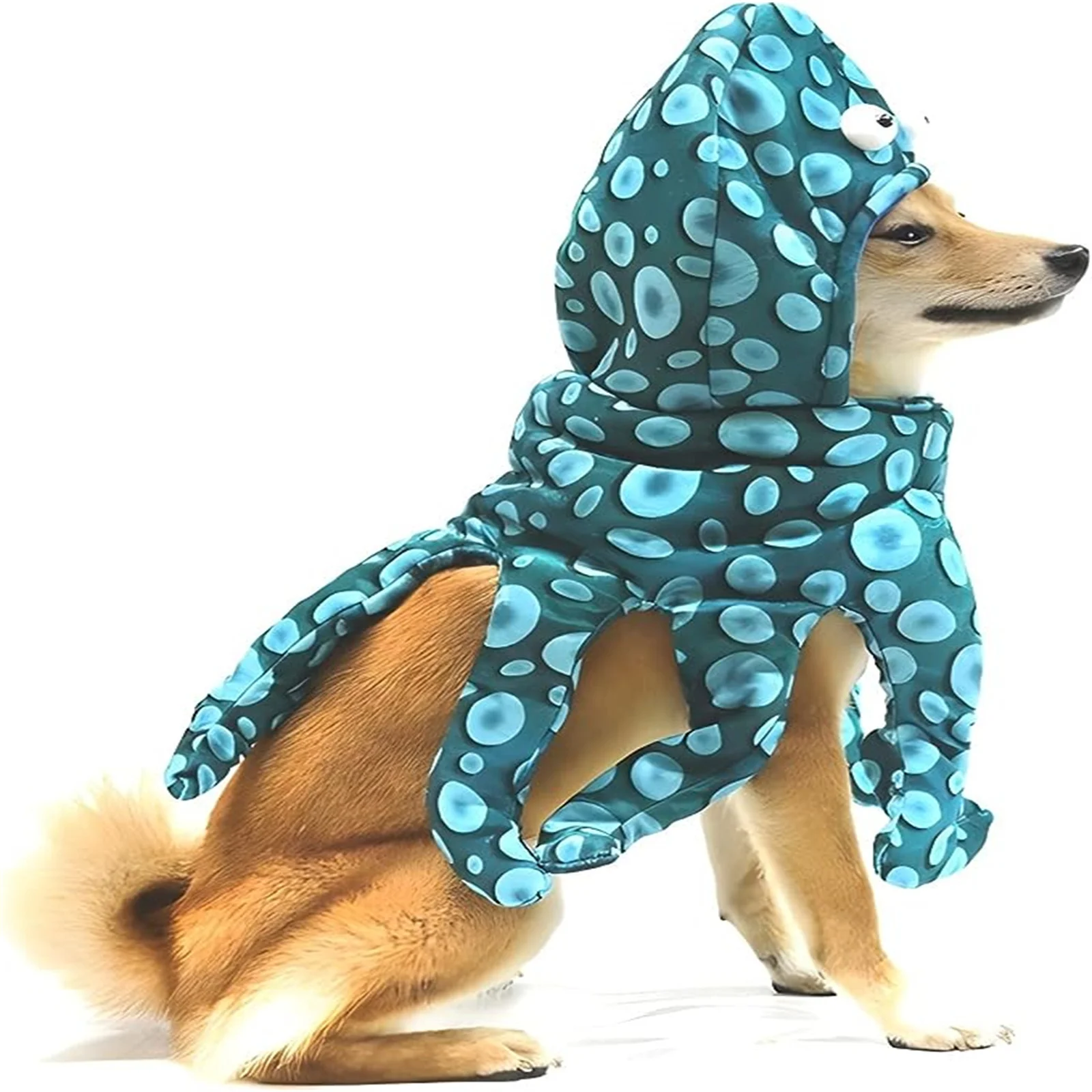 Dog Octopus Costume Pet Halloween Outfit Small Dogs Hat Cape Costumes