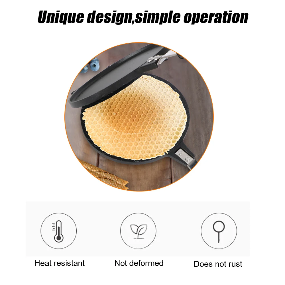 Waffles for The Baking Pan Cake Ice Cream Cone Maker Bakeware Egg Roll Baking Pan Non-Stick Omelet Mold