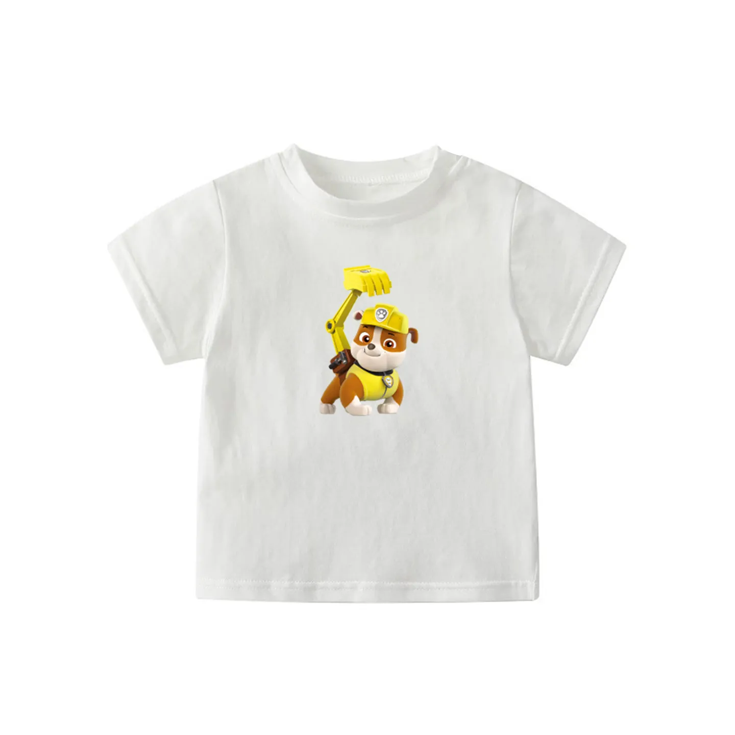 Cartoon PAW Patrol Toddler T‑Shirt Cute Dog Team Print Cotton Short Sleeve Tee Baby Boys Girls Summer Casual Tops