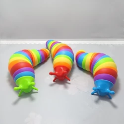 Fidget Slug Decompression Toy, Cute Caterpillar Shape, Decompressor, Mesa de Escritório, Brinquedo Sensorial para Crianças e Adultos, 18cm