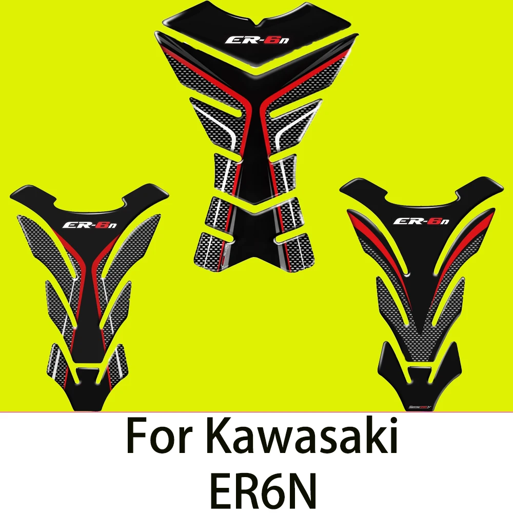 

ER6N Motorcycle Stickers Tank Pad Sticker Protector Decals Case Carbon-look for Kawasaki ER6N ER-6N Tankpad