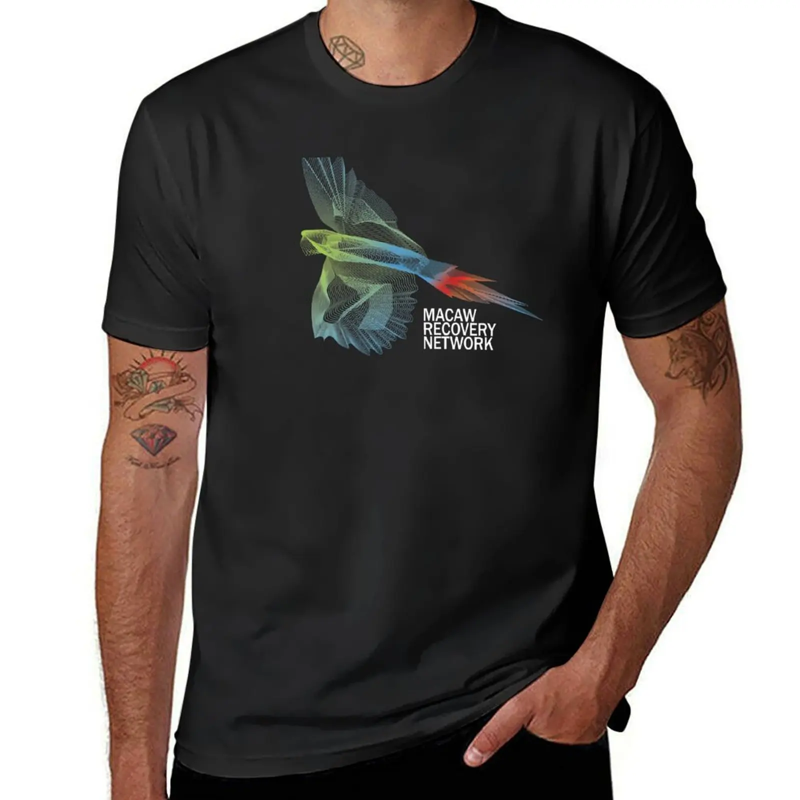 

Great Green Macaw Print - Macaw Recovery Network T-Shirt vintage clothes korean fashion sports fans blacks Men's t-shirts