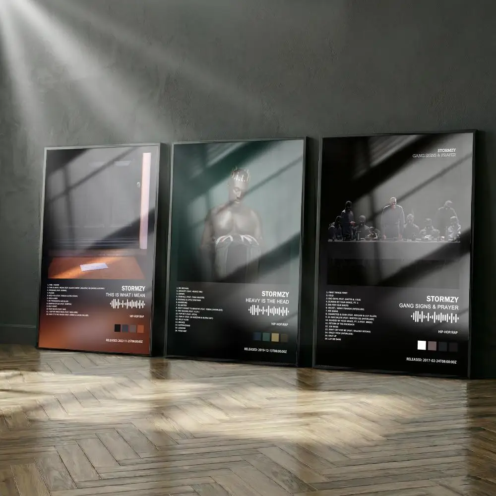 Stormzy Poster-Album-Set, modernes Cover-Wandkunstwerk für Zimmer, Leinwandgemälde, Kunstdruck, Heimwanddekoration, Bild, Geschenk