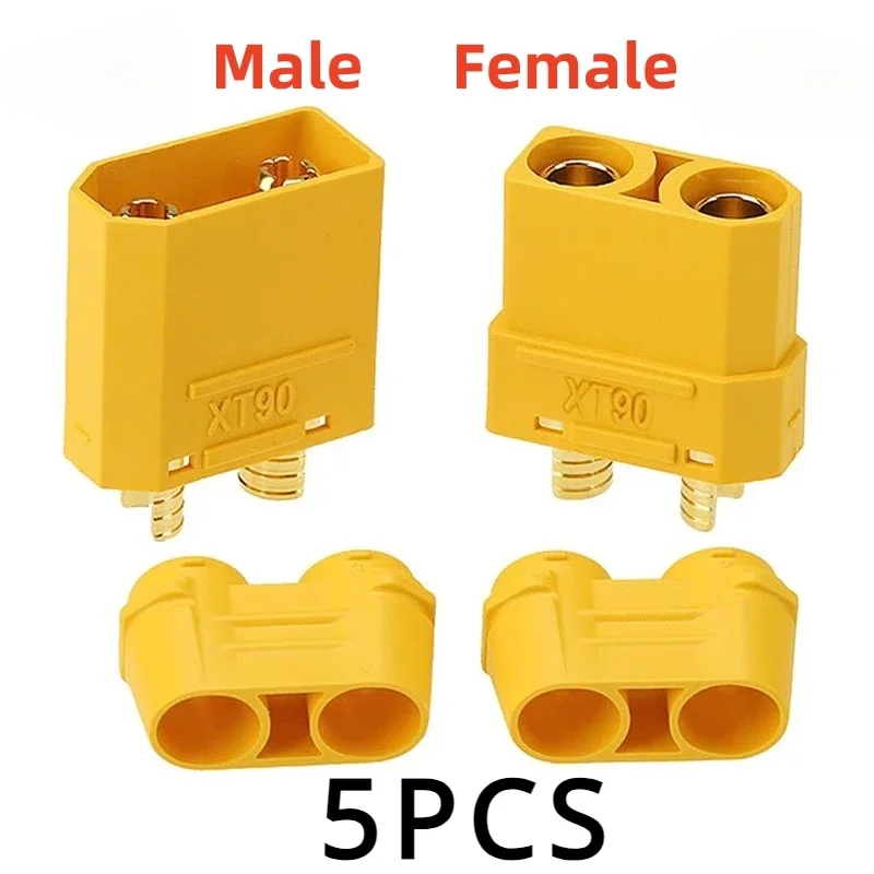 5pcs/lot XT90 XT90H Battery Connector Set 4.5mm Male Female Gold Plated Banana Plug