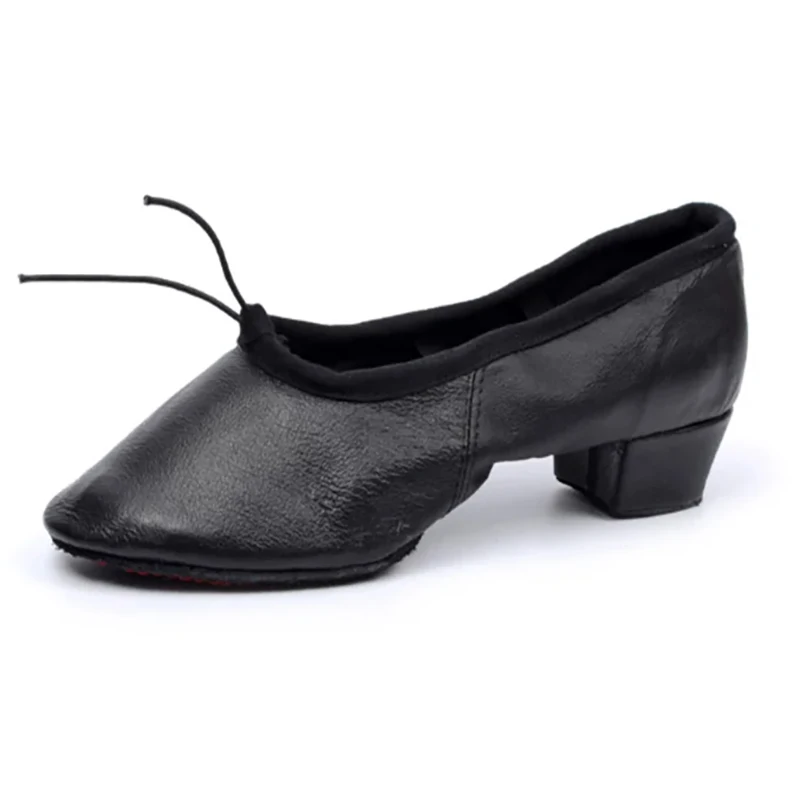 Genuine Leather Practice Dance Shoes Teacher Teaching Dance Shoes Jazz Sneaker Excercise Gym Belly Ballet Shoes With Heels