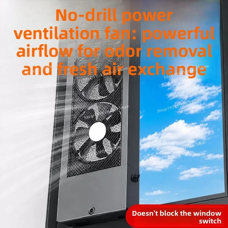 No punching window exhaust fan Exhaust fan Exhaust fan No installation Ventilation Strong silent fresh air Kitchen