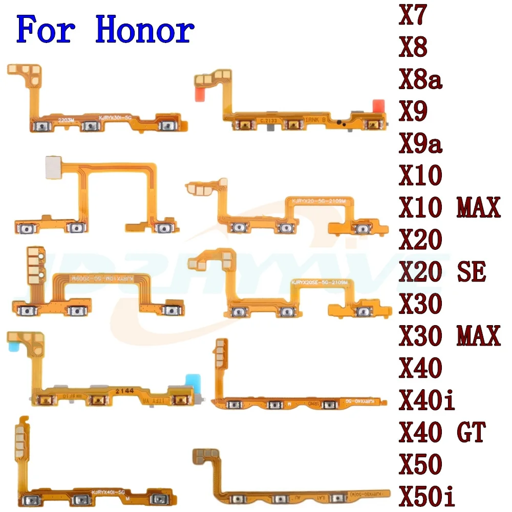 For Honor X8 X8a X9 X9a X10 X20 SE X30 MAX X30i X40 X40i X50 X50i Side Button Key Switch Volume Power On Off Flex Cable Parts