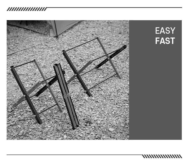 Lightweight portable camping X-type double rack flat for igt table outdoor folding multifunctional tactical table