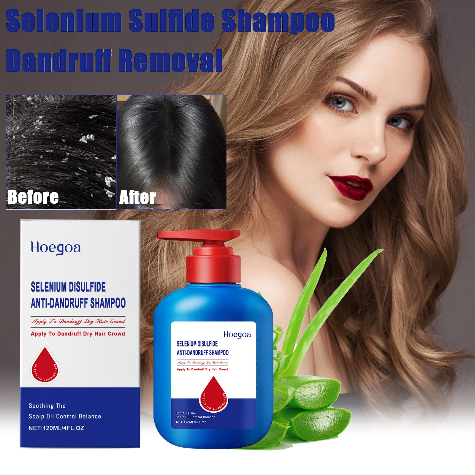 

Selenium Sulfide Hair Shampoo Deep Cleansing Scalp Remove Dandruff Refreshing Strengthen Hair Roots Smoothing Soften Shiny Hair