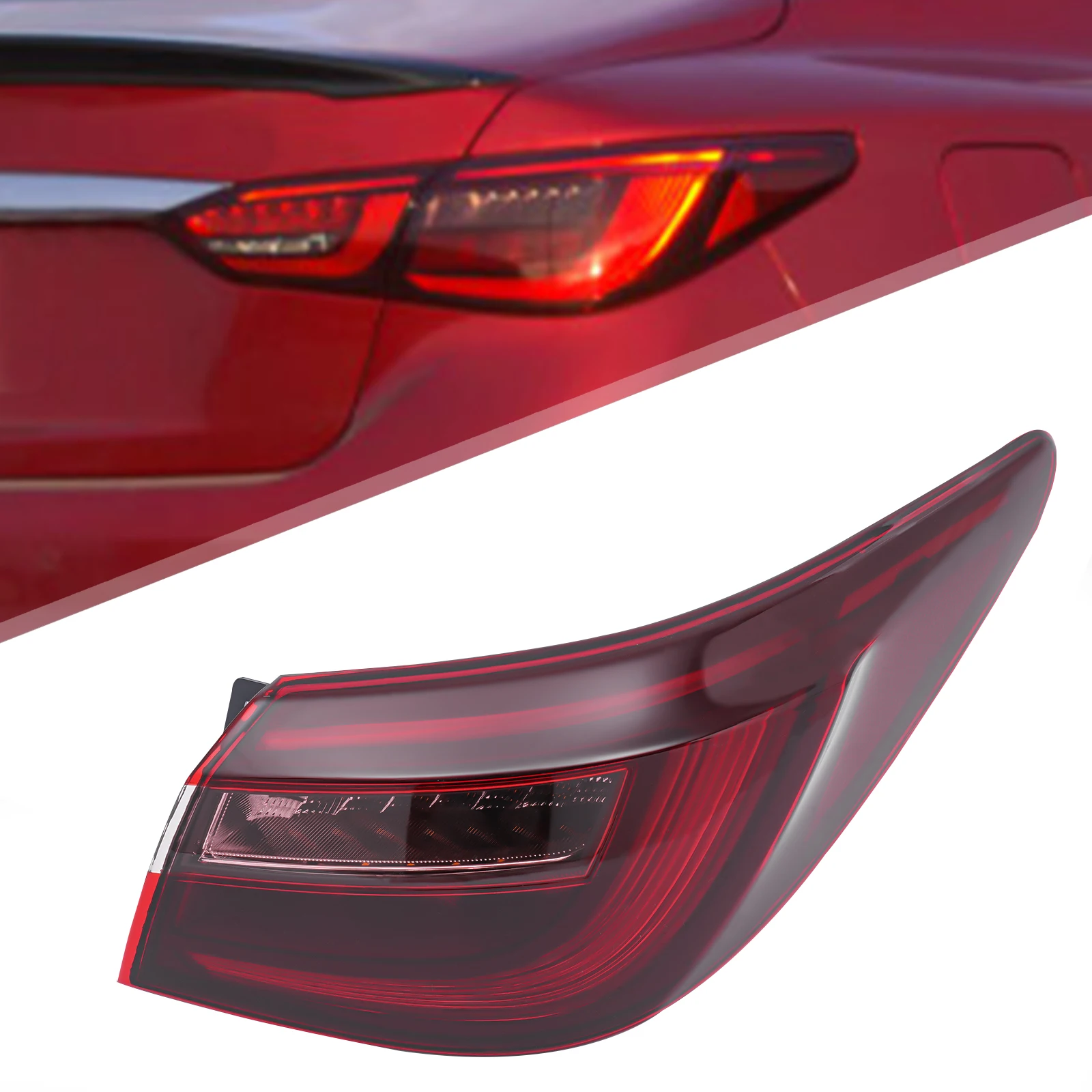 Right/Left Tail Light Rear Lights Right Taillight Left Taillight for 2018-2021 Infiniti Q50