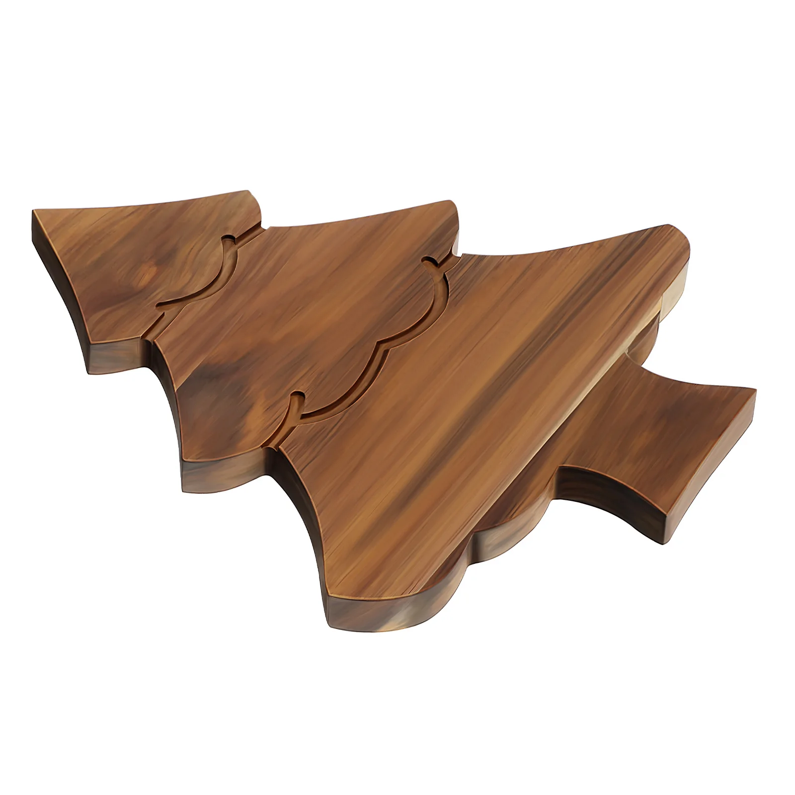 

Holiday Themed Christmas Tree Cutting Board Sturdy Wood Food Board for Sushi Charcuterie Desserts Kitchen Decor Tray