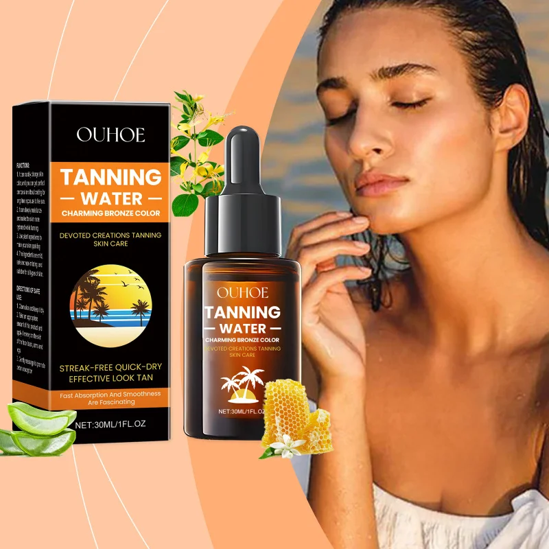 

Gradual Tanning Serum - Hydrating Bronzing Drops For Natural-Looking Glow, Plant-Based Formula For Face & Body