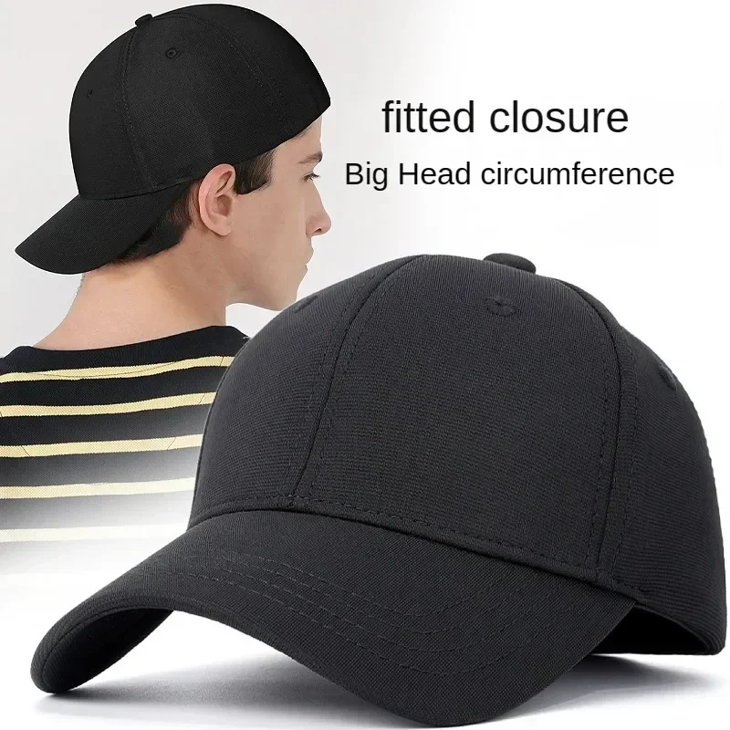 Fitted Closure Baseball Cap Big Head Plus XXL Size Men Women Spring and Summer Fashion Brand Stretchable Trucker Sports Hat Hip