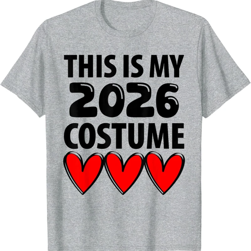 Happy New Year 2026 Costume De Du Nouvel An Unisex Casual Style T-Shirt Hipster Street Fashion Creative Printed T-shirt Tops