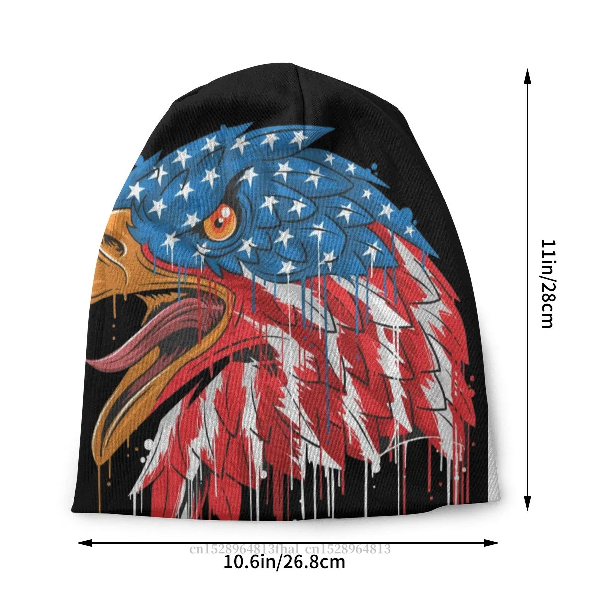 Skullies Beanies Caps Eagle Independence Usa Flag America Thin Hat Autumn Spring Bonnet Hats Men Women's Unisex Ski Cap