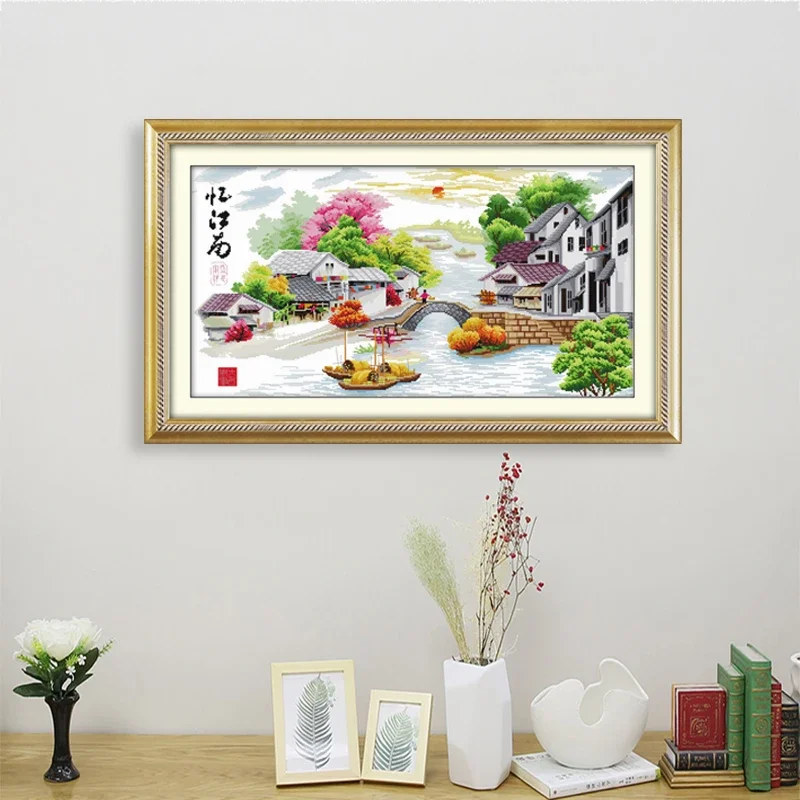 

Радость воскресенье DIY набор для вышивки крестом набор для рукоделия 11CT 14CT печатный холст вышивка крестиком узор украшение дома