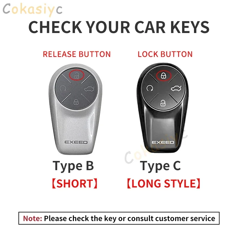 for Chery EXEED LX TXL AtlantiX ET ES VX Car Fob Holder Keychain Leather Car Key Case Cover Shell Fob Long style