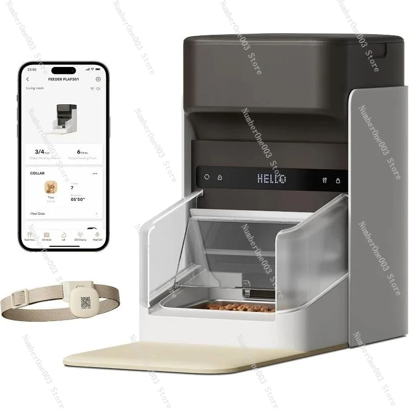 Upgraded 5G Wi-Fi Auto Cat Feeder 3L With App Control, Light Collar Tag, Smart Pet Food Dispenser