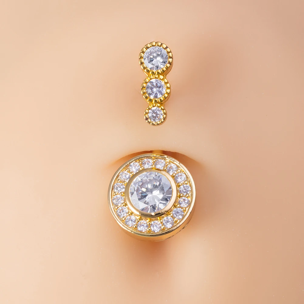 1pc 316L Surgical Steel Belly Button Rings Clear CZ Navel Rings 14G Sexy Belly Rings Cubic Zirconia Belly Navel Piercing Jewelry