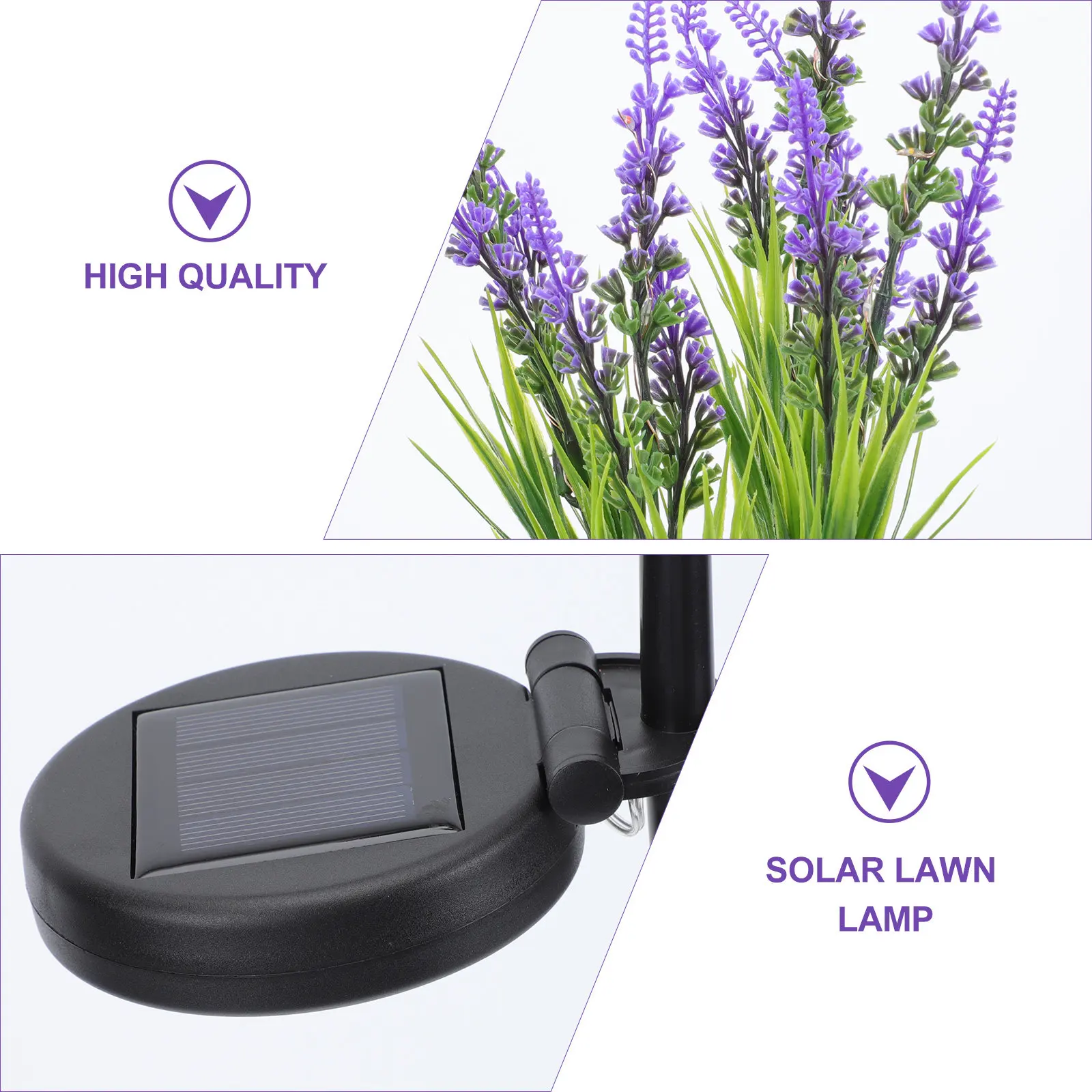 Garden Flower Solar Light For For Balcony Garden Gardening Decor Lavender Inserted Plug-in Ground Lawn Stake