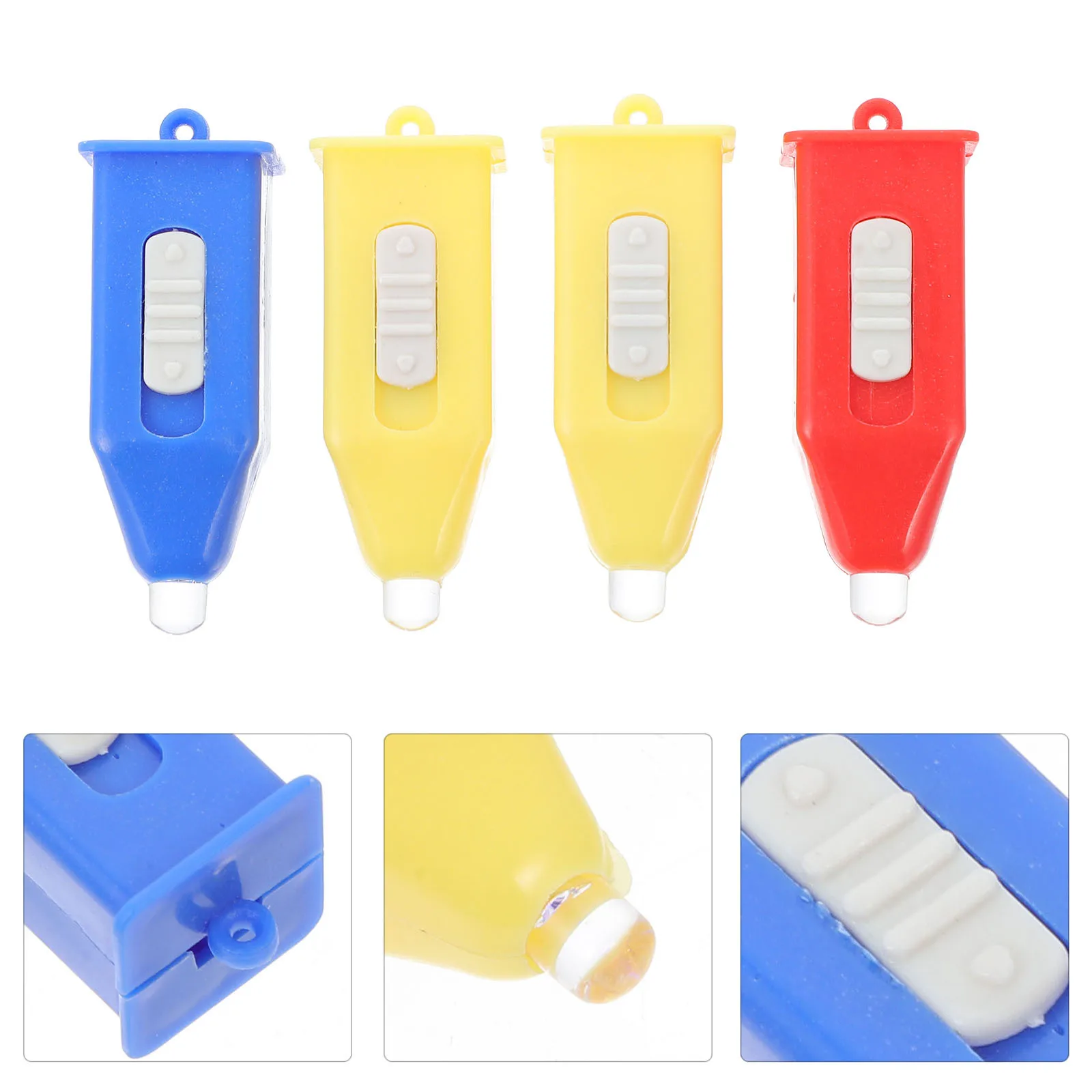 4 pezzi lampada per test anti luce blu occhiali in plastica luce di rilevamento per il monitoraggio della protezione degli occhi dello schermo del computer